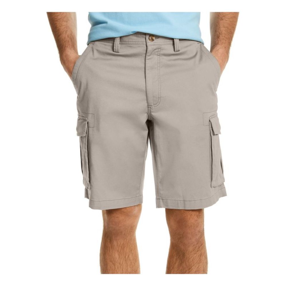 CLUBROOM Mens Beige Classic Fit Cargo Shorts 30 Waist